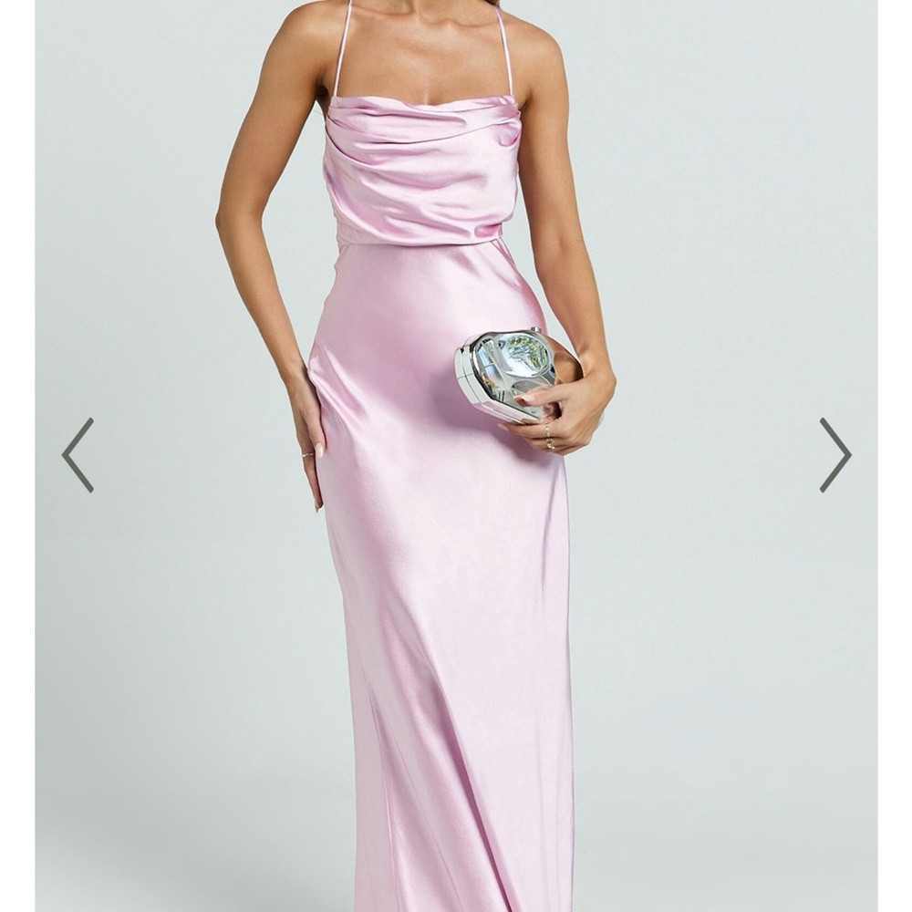 Showpo Pink Satin Dress